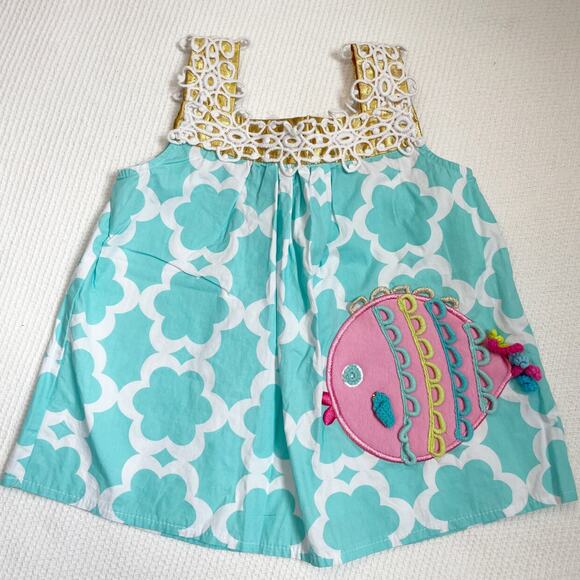 Mudpie Fish Appliqué Tunic - Picture 1 of 4